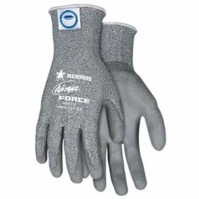 Mcr Safety  Ninja&#174; Force Coated Gloves, Gray/Salt and Pepper