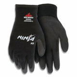 Mcr Safety  Ninja® Ice HPT® Palm/Fingertip Coated Insulated Work Gloves, Black