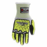 MCR Safety PD6952XXL Predator Mechanics Work Gloves, Hypermax/Polyurethane/Pd6 Tire Tread, Black Coating/Salt/Pepper Knit