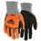 Mcr Safety 127-UT1952M UT1952 UltraTech&#174; A4/Cut Level Mechanics Knit Gloves, Medium, Hi-Vis Orange TPR, Black Coating, Salt/Pepper Shell