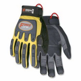 MCR Safety Y200M ForceFlex&#174; General Purpose Work Gloves, Medium, Hook & Loop Cuff, Synthetic leather