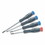 Ideal Industries 36-249 4 Pc Slim Electronic Screwdriver Set, Cabinet, Phillips, 3/32 in x 2-1/2 in, 3/32 in x 3 in, 1/8 in x 4 in, #0 x 2-1/2 in, Price/1 ST