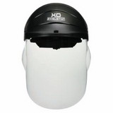 MCR Safety 104 XO Skeleton Headgear with Molded Faceshield, Hardcoat, Clear, Polycarb, 12-1/2 in L x 9 in H