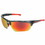Mcr Safety DM131R Dominator Dm3 Safety Glasses, Polycarbonate Fire Mirror Lens, Duramass, Gun Metal Polycarbonate/Red Tpr, Price/12 PR