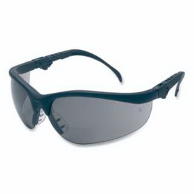 MCR Safety K3H25G Klondike&#174; KD3 Series Bifocal Reader Safety Glasses, Gray Lens, Black Frame, 2.5 Diopter