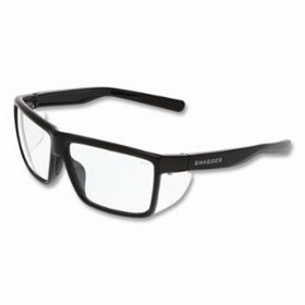 MCR Safety SR210 Swagger&#174; SR2 Series Safety Glasses, Polycarbonate Lens/Fr, Duramass&#174; Hard Coat, Black Frame, Clear Lens