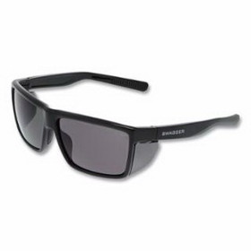 MCR Safety SR212 Swagger&#174; SR2 Series Safety Glasses, Polycarbonate Lens/Fr, Duramass&#174; Hard Coat, Black Frame, Gray Lens