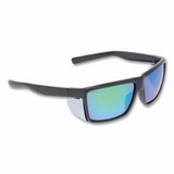 MCR Safety SR22BGZ Swagger® SR2 Series Safety Glasses, Polycarbonate Lens/Fr, Duramass® Hard Coat, Charcoal Frame, Green Mirror Polarized Lens