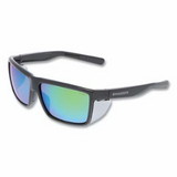 MCR Safety SR22BG Swagger® SR2 Series Safety Glasses, Polycarbonate Lens/Fr, Duramass® Hard Coat, Charcoal Frame, Green Mirror Lens