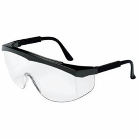 Mcr Safety 135-SS110 Stratos Black Frame Clear Lens Safety Glass