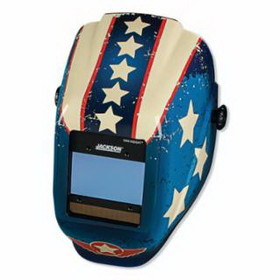 Jackson Safety 46101 Wh40 Insight Halo X Variable Welding Helmet, Gn; 9-13, Stars & Scars (Rd Wh Bl)