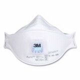 3M 7100303148 Aura™ Series N95 Particulate Disposable Respirator, White, Polypropylene