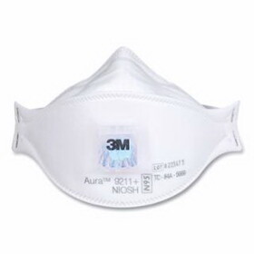 3M 7100303148 Aura&#153; Series N95 Particulate Disposable Respirator, White, Polypropylene