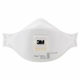 3M 9211+ Aura™ Series N95 Particulate Disposable Respirator, 9211+, Dust/Non-Oil Aerosol/Other Particles, 3M™ Cool Flow™ Valve