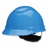 3M H-703SFV-UV SecureFit™ Pressure Diffusion Ratchet Suspension w/UVicator Hard Hats and Caps, Cap, Vented, Blue