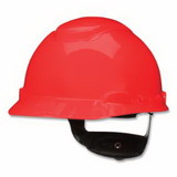 3M H-705SFR-UV SecureFit™ Pressure Diffusion Ratchet Suspension w/UVicator Hard Hats and Caps, Cap, Red