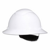 3M H-801SFR-UV SecureFit™ Pressure Diffusion Ratchet Suspension w/UVicator Hard Hat and Cap, Full-Brim Hard Hat, White