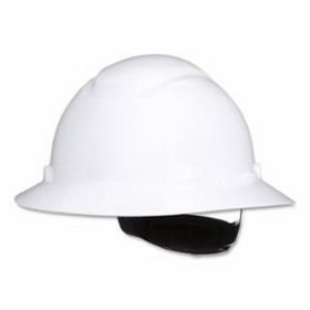 3M H-801SFR-UV SecureFit&#153; Pressure Diffusion Ratchet Suspension w/UVicator Hard Hat and Cap, Full-Brim Hard Hat, White