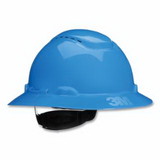 3M H-803SFV-UV SecureFit™ Pressure Diffusion Ratchet Suspension w/UVicator Hard Hats and Caps, Full Brim, Vented, Blue