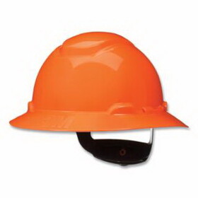 3M H-806SFR-UV SecureFit&#153; Pressure Diffusion Ratchet Suspension w/UVicator Hard Hats and Caps, Full Brim, Orange