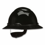 3M H-812SFV-UV SecureFit™ Pressure Diffusion Ratchet Suspension w/UVicator Hard Hats and Caps, Full Brim, Vented, Black
