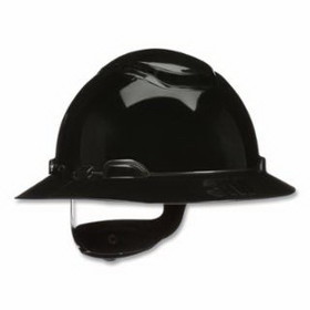 3M H-812SFV-UV SecureFit&#153; Pressure Diffusion Ratchet Suspension w/UVicator Hard Hats and Caps, Full Brim, Vented, Black