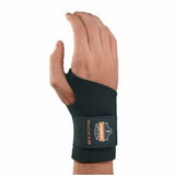 ERGODYNE 16613 ProFlex® 670 Ambidextrous Single Strap Wrist Support, Neoprene, Black, Medium