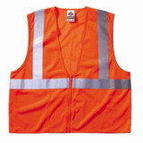 Ergodyne 150-21045 Economy Vest Class Ii Mesh Zipper Orange L/Xl