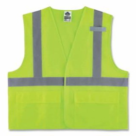 Ergodyne  GloWear&#174; 8220HL/8225HL Type R Class 2 Standard Hi-Vis Safety Vest, Polyester Mesh/Medium, Lime