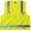 Ergodyne 150-21425 Lime Surveyor Vest Solid/Mesh Zip, Price/6 EA