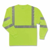 Ergodyne  GloWear® 8391 Type R Class 3 Long Sleeve T-Shirt, Polyester Breathable Knit, Hi-Vis Orange