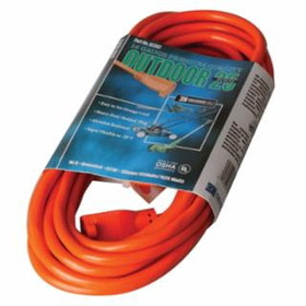 Southwire 02307 Vinyl Extension Cord, 25 ft, 1 Outlet, Orange