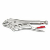 Crescent C10CVN-08 Curved Jaw Locking Plier w/Wire Cutter, 10 in OAL, 1-7/8 in Jaw Opening, Silver