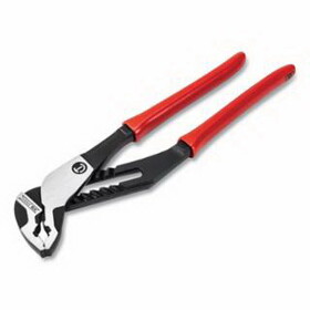Crescent RTZ210V Z2 K9 V-Jaw Dual Material Tongue And Groove Plier, 10 In L, V-Jaw Jaw, 8 Adj, Carded, Straight Handle