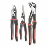 Crescent Z2SET3CG-06 Crescent® Z2 Mixed Dual Material Plier Sets, 3 Pc, 8 in Lineman, 8 in Long Nose, 10 in Tongue and Groove
