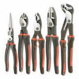 Crescent Z2SET5CG-06 Z2 Mixed Dual Material Plier Set, 5 Pc, Tongue And Groove, Slip Joint, Linesman, Long Nose, Diagonal Cutting