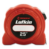 Crescent Lufkin L625-02 L600 Series Power Tape Measure, 25 ft L, SAE, A5, Red