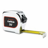 Crescent Lufkin L935-02 LFK Chrome Power Tape, 35 ft x 1-1/8 in W, SAE, A29, Yellow Blade, Chrome Case