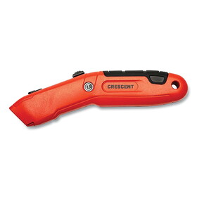 Crescent CTKAR Auto-Retract Utility Knife, 7.5 In L, Auto-Retract, Aluminum, Rawhide/ Black