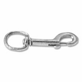 Campbell T7605811 Snap Hook, Malleable Iron and Steel, Swiveling Round Eye Bolt, 3/8 in Hook Opening, 4-1/4 in L, 100 lb