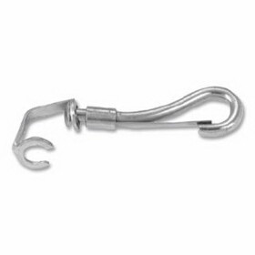 Campbell T7607306 Snap Hook, Malleable Iron and Steel, Swiveling Open Eye Spring, 1/4 in Hook Opening, 2-7/8 in L, 30 lb