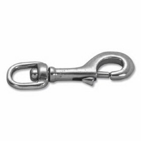 Campbell T7631324 Snap Hook, Stainless Steel, Swiveling Round Eye Bolt, 3/8 in Hook Opening, 3-3/32 in L, 180 lb