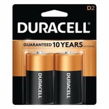 DURACELL MN1300B2Z CopperTop Alkaline Battery, 1.5V, D, 2/PK