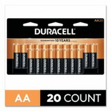 DURACELL MN1500B20Z CopperTop Alkaline Battery, 1.5V, AA, 20/PK