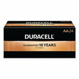 DURACELL MN1500DBK CopperTop Alkaline Battery, 1.5V, AA, 24/CT