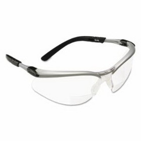 3M 247-11375-00000-20 Bx Safety Eyewear, +2.0 Diopter Polycarbon Hard Coat Lenses, Silver/Black Frame