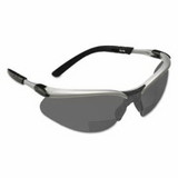 3M 247-11378-00000-20 Bx Safety Eyewear, Gray +2.0 Diopter Polycarbonate Hard Coat Lenses, Silver/Blk