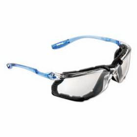 3M 247-11874-00000-20 Ccs Protective Eyewear, I/O Mirror Polycarbonate Lens, Anti-Fog, Clear Plastic Frame, Light Blue Temple