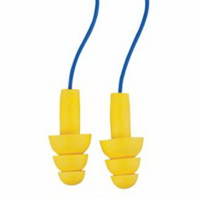 3M 247-340-4014 E-A-R Ultrafit Earplugs, Elastomeric Polymer, Yellow, Corded