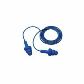 3M 247-340-4017 E-A-R Ultrafit Earplugs, Elastomeric Polymer, Blue, Corded